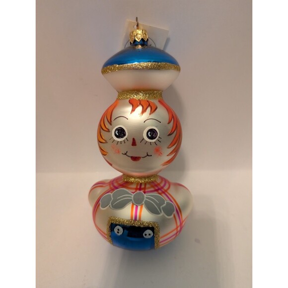 Christopher Radko Ragamuffin Glass Christmas Ornament Raggedy Andy - Picture 1 of 4